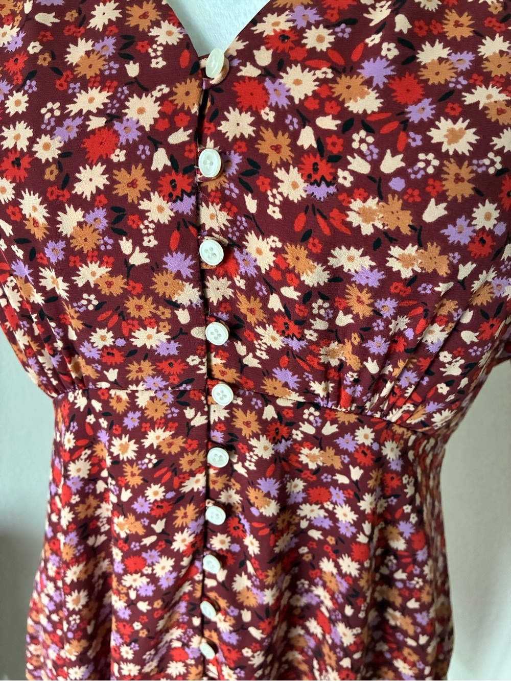 Madewell Ditsy Floral Mini Dress Spring Prairie - Picture 2 of 6